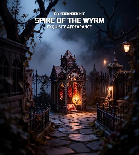 Roroom DIY Miniature House Kit, Gothic Dragon Tower Dollhouse Kit - Image 3