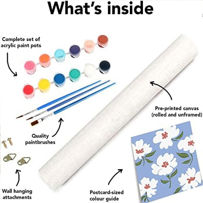 cupmod Flower Paint by Numbers for Adults Kids Beginners,Easy Acrylic Paint by Number Kits on Canvas Without Frame,Oil Painting Kits Present for Home Wall Decor 9.8x13.7inch - Image 7