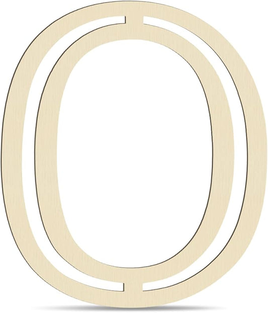 Large Wooden Letters 14 inch for Wall Decor Crafts Big Wood Letter O 1/5 Inch Thick Unfinished Alphabet Cutouts Paintable Letters for DIY Wreath Home Party Wedding Baby Nursery Decorations (O)