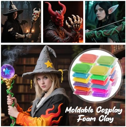 CALPALMY Air Dry Clay, 24-Pack Colors Moldable Cosplay Foam Clay for Kids Gifts Partty and School Project Supplies, Perfect for Crafts Sculpting and Artistic Projects (8.5oz/Pack) - Image 4