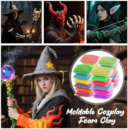 CALPALMY Air Dry Clay, 24-Pack Colors Moldable Cosplay Foam Clay for Kids Gifts Partty and School Project Supplies, Perfect for Crafts Sculpting and Artistic Projects (8.5oz/Pack) - Image 4