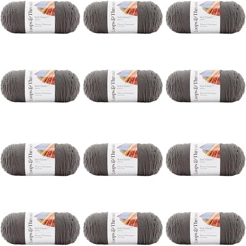 MICHAELS Bulk 12 Pack: Soft Classic™ Solid Yarn by Loops & Threads® by CraftSmart