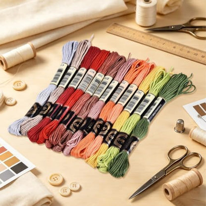 12 Skeins 105 Yards Multi Color Cross Stitch Thread for Bracelets - Image 3