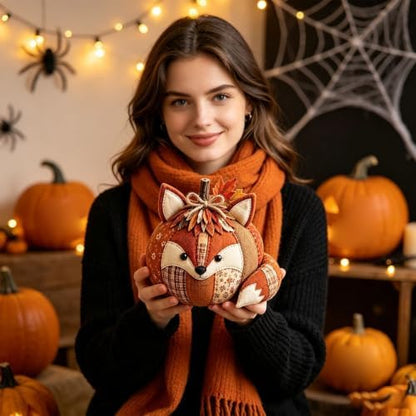 4PCS DIY Animal Pumpkin Sewing Kit - Autumn Fabric Animal Pumpkin Craft Set for Adults Beginners - Thanksgiving Handmade Fall Patchwork Craft Kit for Holiday Decor - Image 5