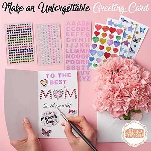 Card Making Kits For Adults And Kids- 24 Blank Greeting Cards And Envelopes With Supplies And Stamp Set- Giftable DIY Greeting Card Set- Happy Birthday Holiday Baby Shower Congratulations Thank You - Image 5