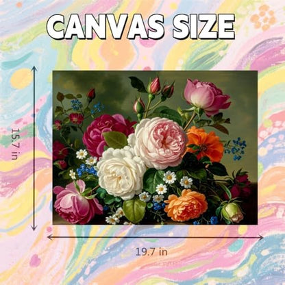 TINDAY Paint by Numbers Kit for Adults Paint by Number for Adults Beginner Peony Painting by Number for Adult Flowers on Canvas Acrylic Painting Wall Decor 16x20 in - Image 5