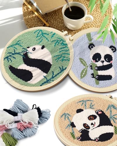 TINDTOP Punch Needle Kits, Panda Punch Embroidery Kits for Adults - Image 7