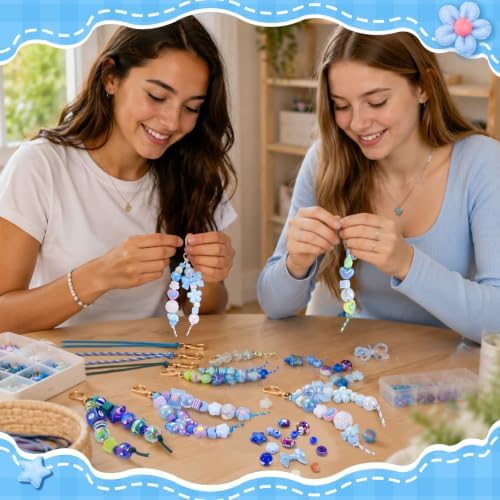 16 Pcs Paracord for Keychain Making, Beadable Keychain Making Kit - Image 5