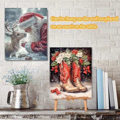 VIGEGU 4 Pack Christmas Paint by Numbers Kit for Adults with Framed - Image 2