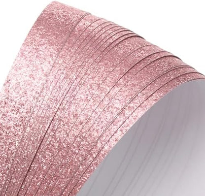 MECCANIXITY 360 Sheets Origami Paper Glitter Stars Papers Rose Gold Fold Paper for Beginner Arts Crafts Projects,0.4 x 9.3 Inch - Image 3