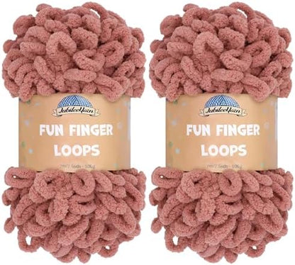 JubileeYarn Fun Finger Loops Yarn - Rose Dawn - 2 Skeins by BambooMN