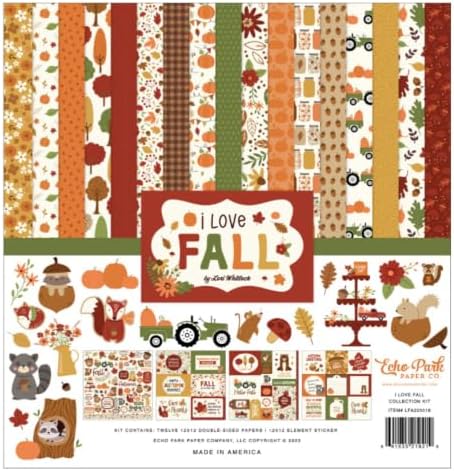 Echo Park Fall Collection Kit, Scrapbook Paper & Sticker Set by Echo+Park+Paper