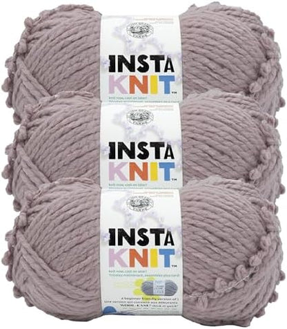Lion Brand Yarn, InstaKnit Beginner Yarn, Milk with Tea, Brown, 3 Pack by LionBrandYarn