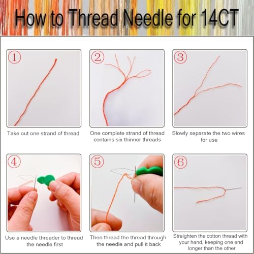 NEGEKFKX 6 Pcs Starry Sky Cross Stitch Bookmark Kit for Adult Beginners - Image 6