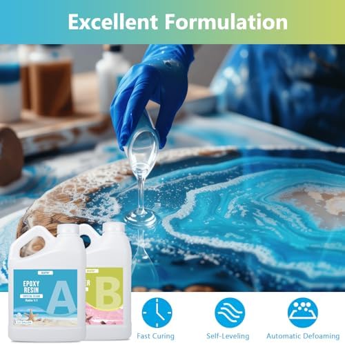OcePor Epoxy Resin 1 Gallon，Clear Epoxy Resin Kit with 16 Pigments - Image 3