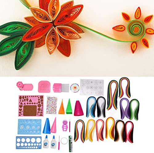 Adfaga Professional Paper Quilling Kits Complete Set with 1260 Colorful Strips Quilling Tools Accessories for Adults Beginners DIY Craft Projects Handmade Gift Idea - Image 4