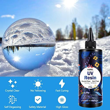 KISREL UV Resin 1000g, Upgraded Hard Crystal Clear UV Epoxy Resin - Image 2