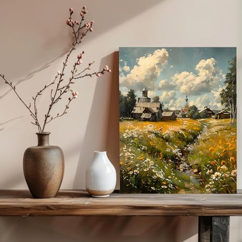 xcemhil Landscape Paint by Numbers Kit for Adults Beginner, Landscape Paint by Numbers for Adult, Acrylic Paint by Number Kits Suitable for Home Wall Art Decor Gifts - 16x20 Inch - Image 3