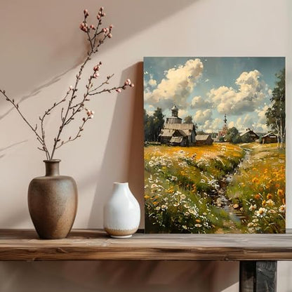 xcemhil Landscape Paint by Numbers Kit for Adults Beginner, Landscape Paint by Numbers for Adult, Acrylic Paint by Number Kits Suitable for Home Wall Art Decor Gifts - 16x20 Inch - Image 3