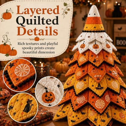 2026 New Christmas & Halloween DIY Quilted Fabric Tree Kit, 3D Layered Sewing Craft Set for Beginners, Christmas Tree Quilt Kit, Handmade Tabletop Holiday Decor, Gift for Craft Lover - Image 4