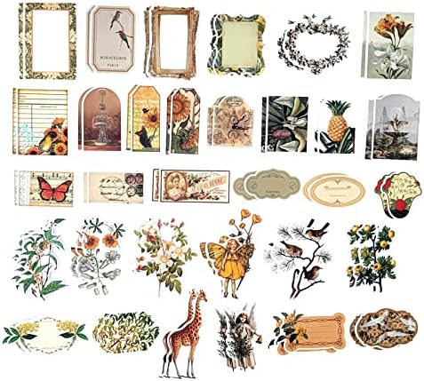 Esweny 200PCS Vintage Scrapbooking Supplies Kit for Journaling, Scrapbook Sticker Paper Pack for Junk Journal Planners Aesthetic Cottagecore Room Decor Wall Art Collage Album - Image 5