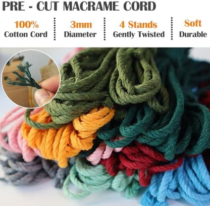 Ewparts Macrame Keychain Kit to Make 8 Keychain with Instruction Book - Image 5
