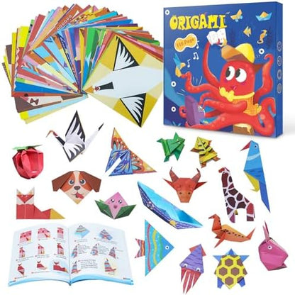 Origami Kit for Kids Ages 5-16, 116 pages with 54 Patterns & Instruction Book | Origami Paper Kit for Beginners & Advanced | Arts & Crafts Toys for Girls & Boys Ages 8-12 | Birthday & Christmas Gifts by BESTGIFTSIDEAS