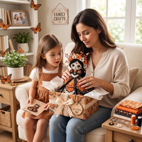 Day of the Dead Patchwork Doll DIY Kit, Halloween Sewing Craft Kit (A.) - Image 7