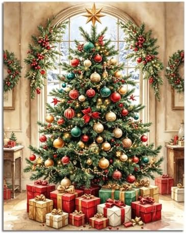 ICYANART Christmas Paint by Numbers Kit for Adults Beginner 16x20Inch by Unknown