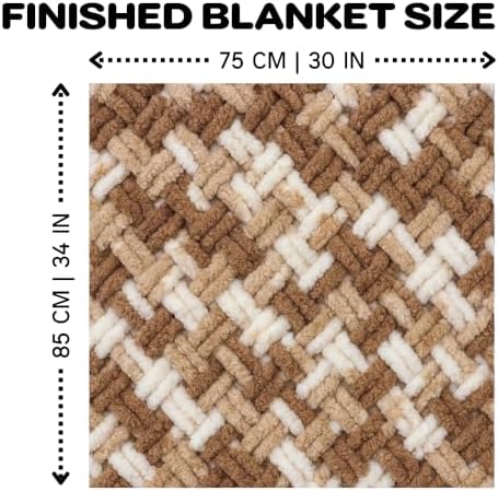 Beginner Craft Kit – Easy Loop Yarn Baby Blanket Kit for Adults & Kids, DIY Arm Knitting Kit with Soft Chenille Yarn, Perfect Handmade Gift (Multicolor) - Image 7