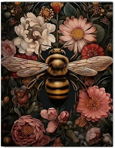 CRZMODE Bee Paint by Numbers Kit for Adults, Bee Paint by Numbers for Adults, Acrylic Painting Crafts for Home Decor Gift (16x20inch) by Unknown