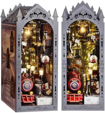 Spilay Book Nook Kit for Adults, Fantastic Miniature House Building Kit by SpilayDIYDollhouseMiniature