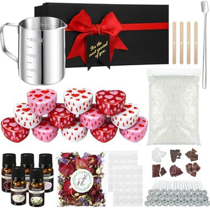 VioraWhite Mother's Day Making Candle Kit Gift Set DIY Soy Wax Candle Kit Mother's Candles Making Supplies for with Essential Oils & Dried Flower for Mothers Day Adults Beginners Romantic Gift by VioraWhite