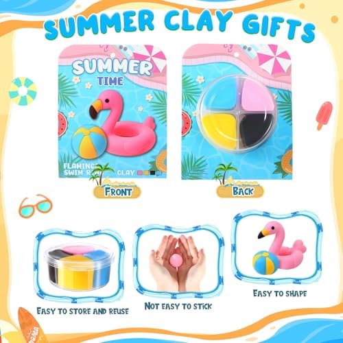 Capoda 18 Sets Summer Air Dry Clay Kits for Kids Back to School Gifts Bulk - Image 4
