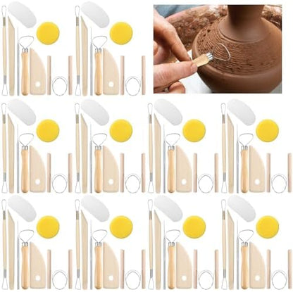Leriton 40 Pcs Pottery Clay Tools Kit Sculpting Clay Tool Carving Kit by Leriton