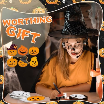 48 Pcs Halloween Pumpkin Coloring Crafts Color Your Own Bookmark - Image 2
