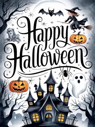 Xylogist Halloween Diamond Art Kits for Adults, 5D Diamond Painting by Xylogist