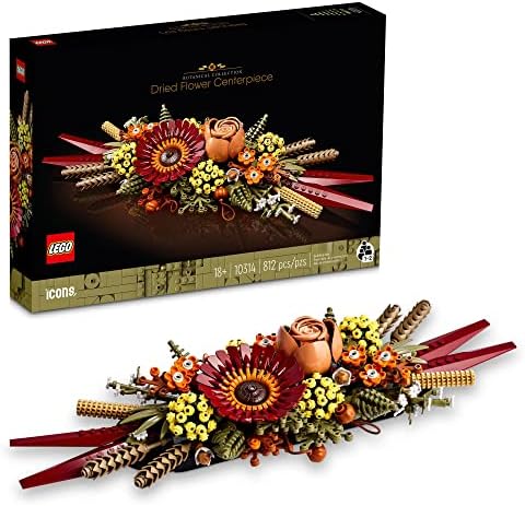 LEGO Icons Dried Flower Centerpiece Building Sets for Adults, Ages 18+ Years - Fall & Thanksgiving Decorations for Dinner Table or Mantel - 10314 by Unknown