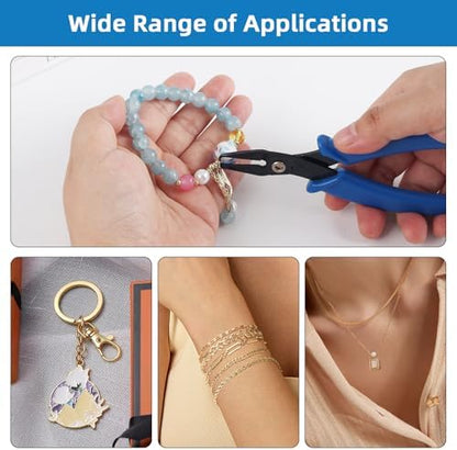 URSKYTOUS Split Ring Pliers Jewelry Making Tools Jump Ring Opener Tool Keychain Pliers for Opening Split Rings Jump Rings Jewelry Plier for Bracelet Fishing Beading DIY Craft Jewelry Making Supplies - Image 3