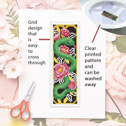 ORIGACH 6 Set Chinese Mythical Creatures Cross Stitch Bookmark Kit - Image 3