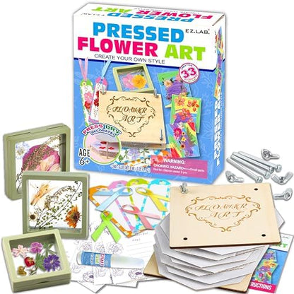 Creative Flower Press Kit for Kids, FunKidz 9 Layers Wooden Pressed Flowers Plants Art with Frames DIY Set Make Bookmarks Decorate Cards Craft Gift for Girls Boys by FUNKIDZ