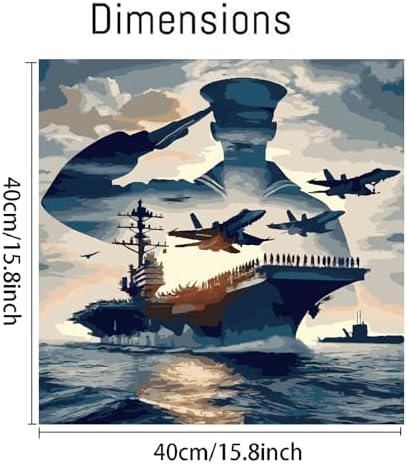 TCDZMYGS Paint by Numbers Kit for Adults,Soldier Paint by Number 16x16 in - Image 3