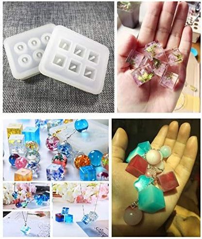 Newest Formula UV Resin Kit with Silicone Molds, Lamp, Coloring Inks, Open Back Bezels & Tapes, Tweezer, Holographic Glassine Glitter & Nacre Shell Pieces for Resin Jewelry Making, Resin Crafts DIY - Image 6