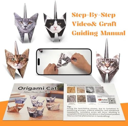 hapray 56 Sheets Cat Origami Paper Kit, Origami Kit for Kids, Origami Book - Image 2