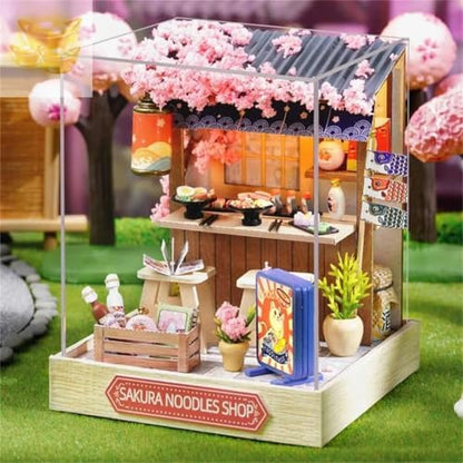 Miniature Wizardi mini House Building kit - Sakura Noodles Shop. by Wizardi