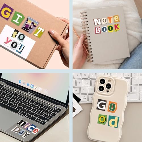 Ransom Note Sticker Book Vintage Alphabet Letter Scrapbook Supplies - Image 5