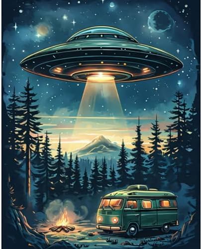 Arttoplus UFO Paint by Numbers Kit for Adults Beginner 16x20 inch by Arttoplus