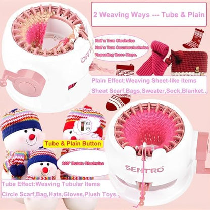 PKHOUHYI Sentro 22 Knitting Machine, Sentro 22 Needles Knitting Machine Automatic Circular Weaving Spinning Knitting Loom Machine Kit for Adults and Beginners for Scarf/Hats/Sweater/Kintting Toys - Image 5