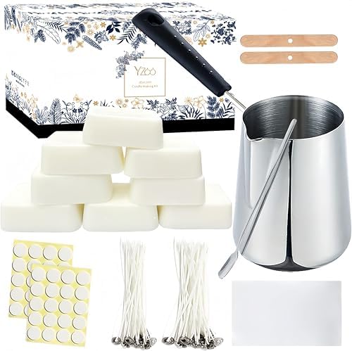 Candle Making Kit for Adults Beginners,Candle Making Supplies Include Soy Wax for Candle Making,Candle Wax Melting Pot,Candle Wicks Stickers,Magic Paper and More-DIY Candle Kit,Full Crafts for Adults by Unknown