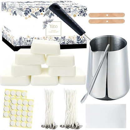 Candle Making Kit for Adults Beginners,Candle Making Supplies Include Soy Wax for Candle Making,Candle Wax Melting Pot,Candle Wicks Stickers,Magic Paper and More-DIY Candle Kit,Full Crafts for Adults by Unknown